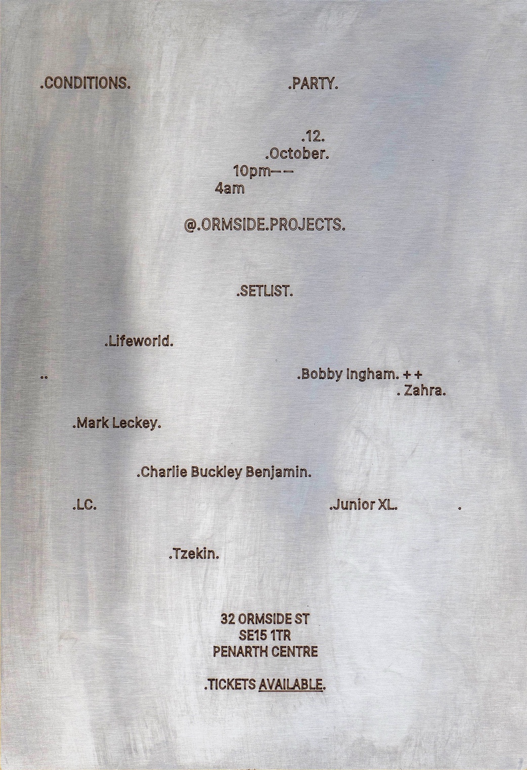 Conditions — poster for Ormside, 2024